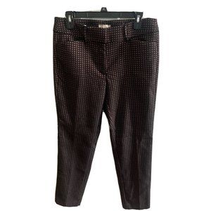 Loft Outlet Women's Sz 6 Purple Plaid Modern Skinny Ankle Pants Pockets Career